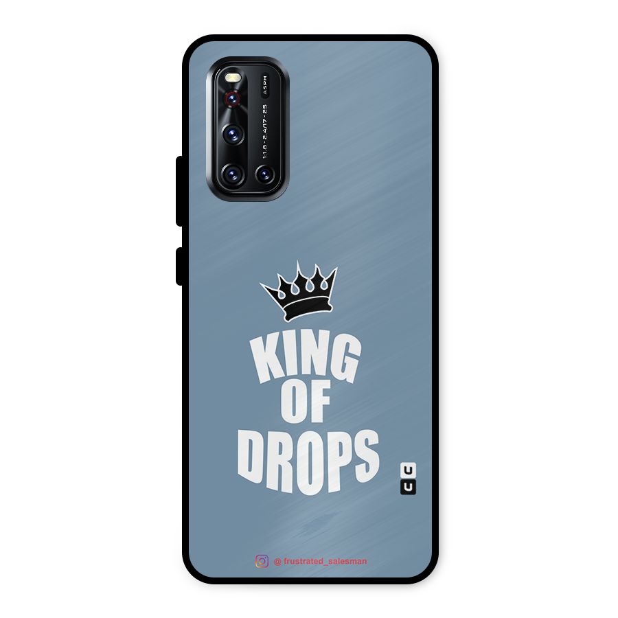 King of Drops Mustard SteelBlue Metal Back Case for Vivo V19