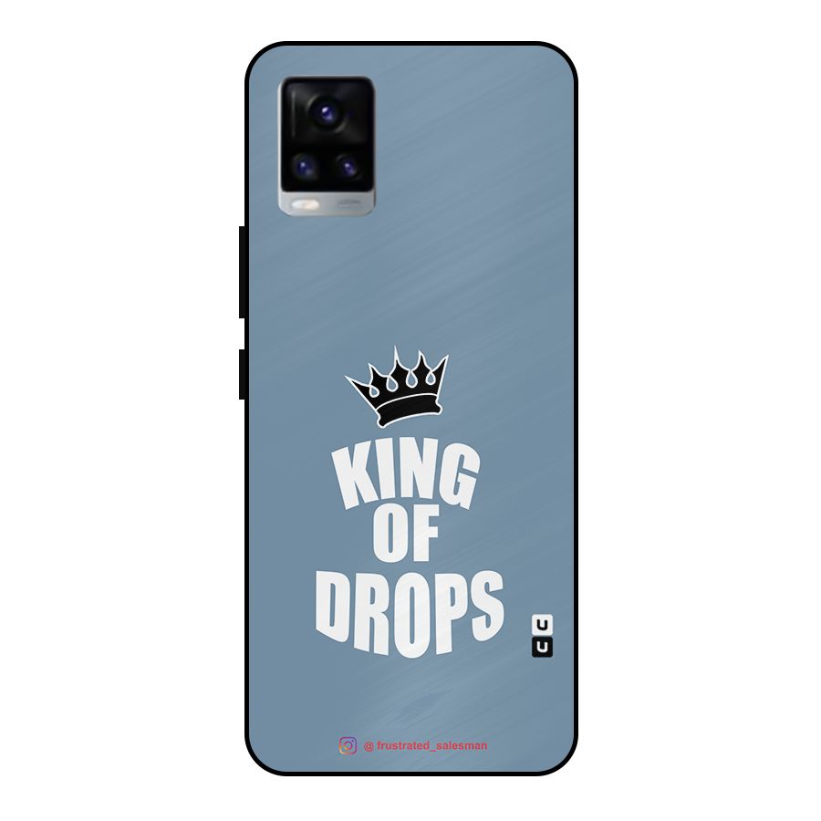 King of Drops Mustard SteelBlue Metal Back Case for Vivo V20