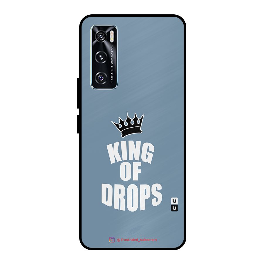 King of Drops Mustard SteelBlue Metal Back Case for Vivo V20 SE