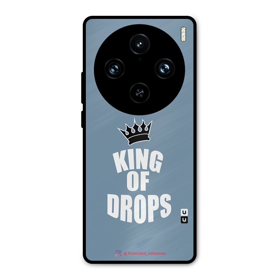 King of Drops Mustard SteelBlue Metal Back Case for Vivo X100 Pro