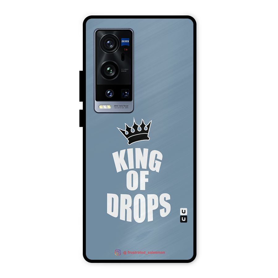King of Drops Mustard SteelBlue Metal Back Case for Vivo X60 Pro Plus