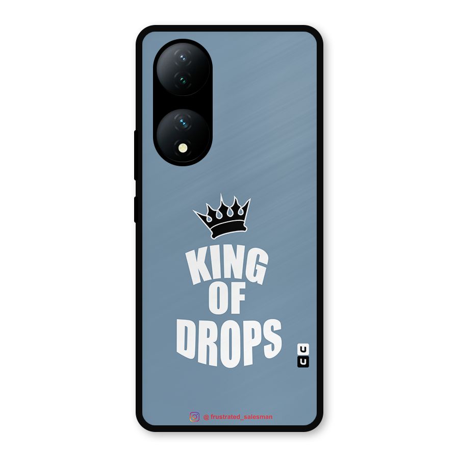 King of Drops Mustard SteelBlue Metal Back Case for Vivo Y100a