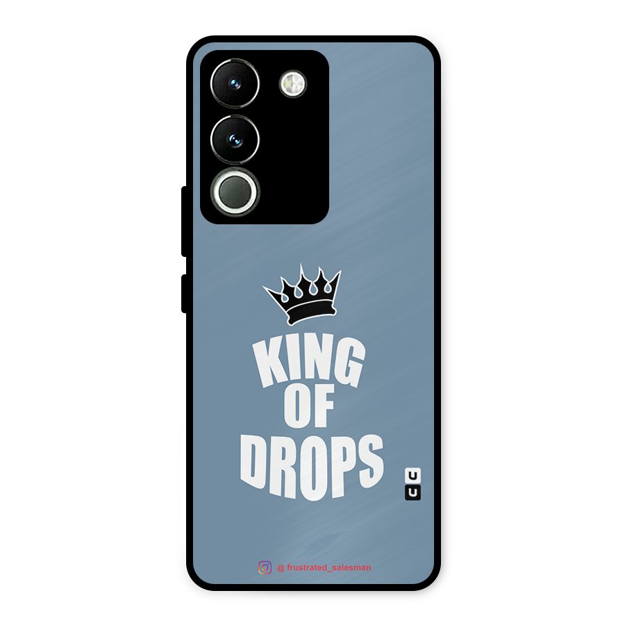 King of Drops Mustard SteelBlue Metal Back Case for Vivo Y200