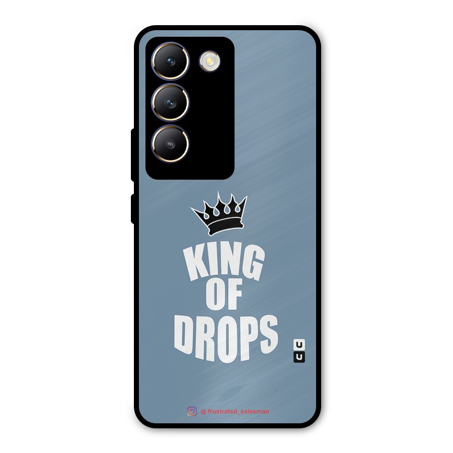 King of Drops Mustard SteelBlue Metal Back Case for Vivo Y200e