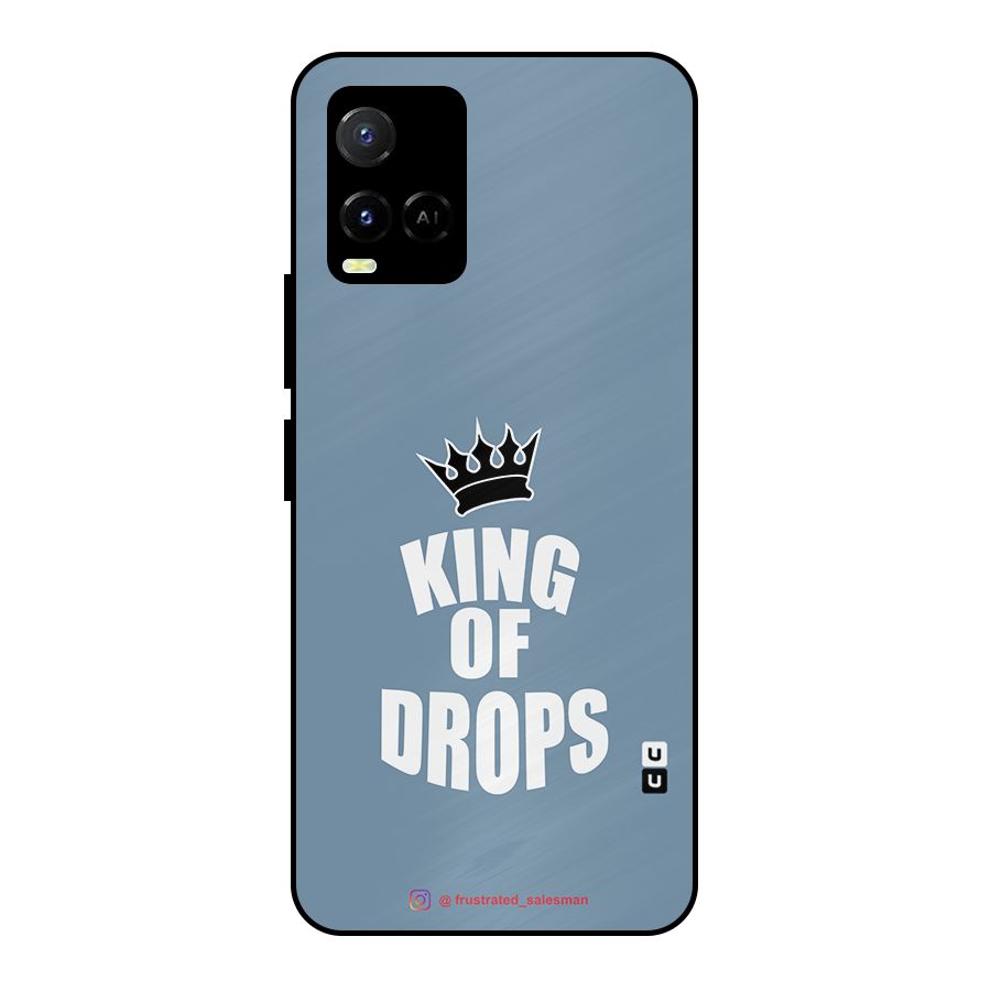 King of Drops Mustard SteelBlue Metal Back Case for Vivo Y21T