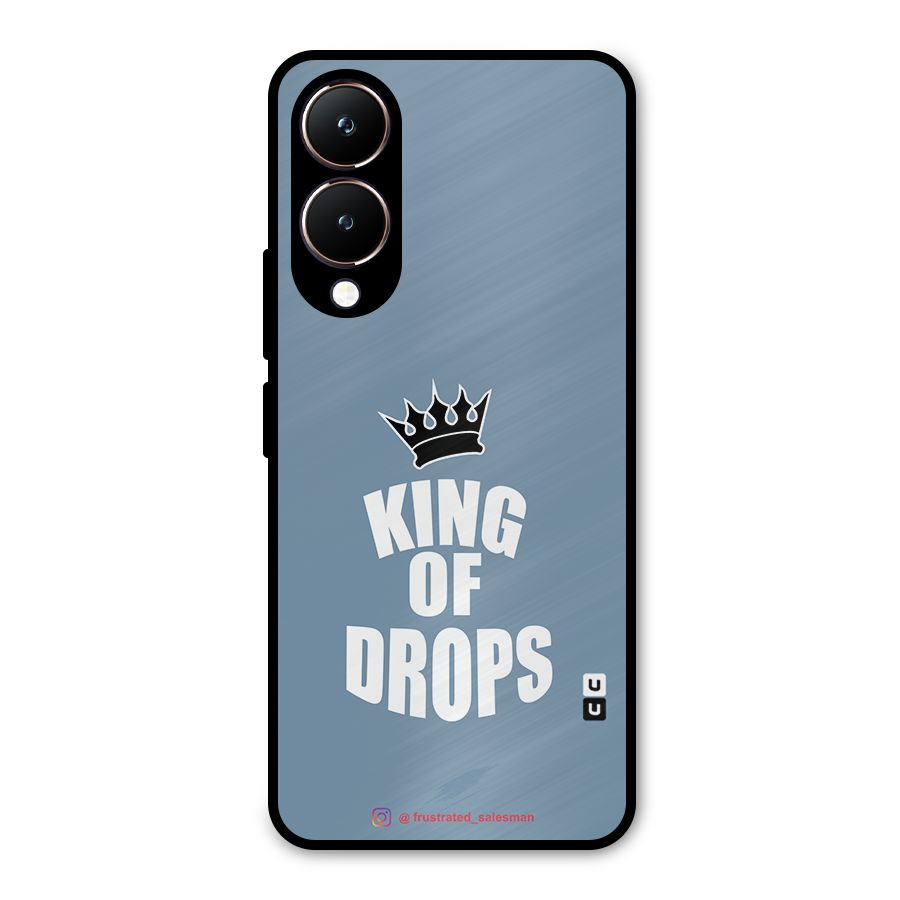 King of Drops Mustard SteelBlue Metal Back Case for Vivo Y28