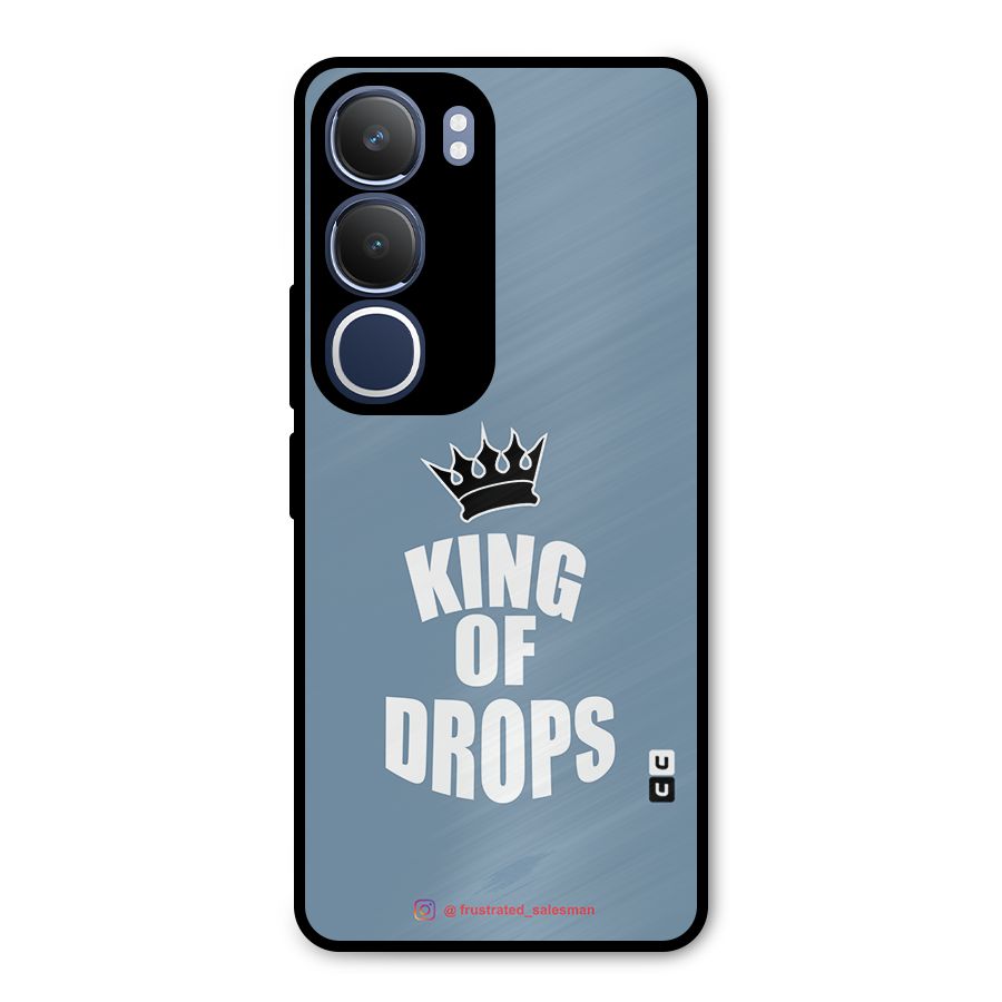 King of Drops Mustard SteelBlue Metal Back Case for Vivo Y29