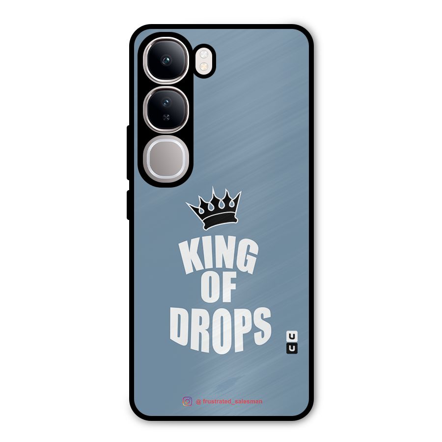 King of Drops Mustard SteelBlue Metal Back Case for Vivo Y300