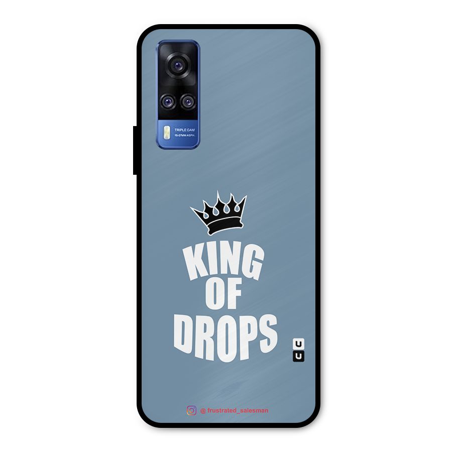 King of Drops Mustard SteelBlue Metal Back Case for Vivo Y31