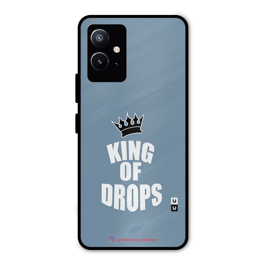 King of Drops Mustard SteelBlue Metal Back Case for Vivo Y75 5G