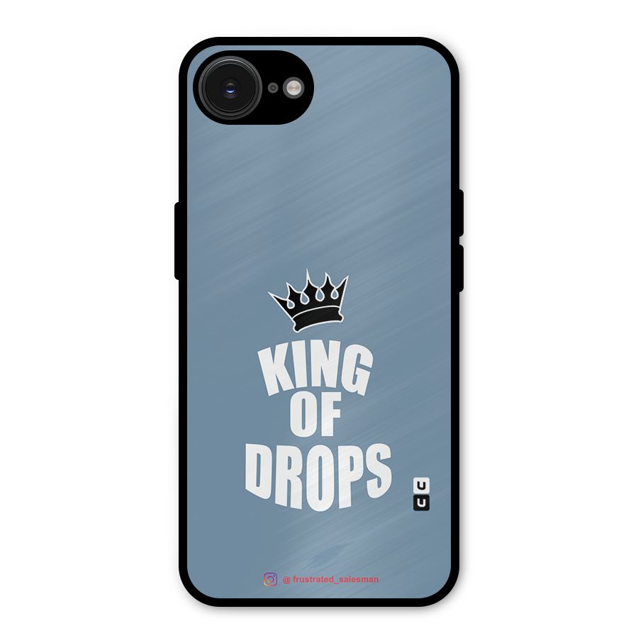 King of Drops Mustard SteelBlue Metal Back Case for iPhone 16e