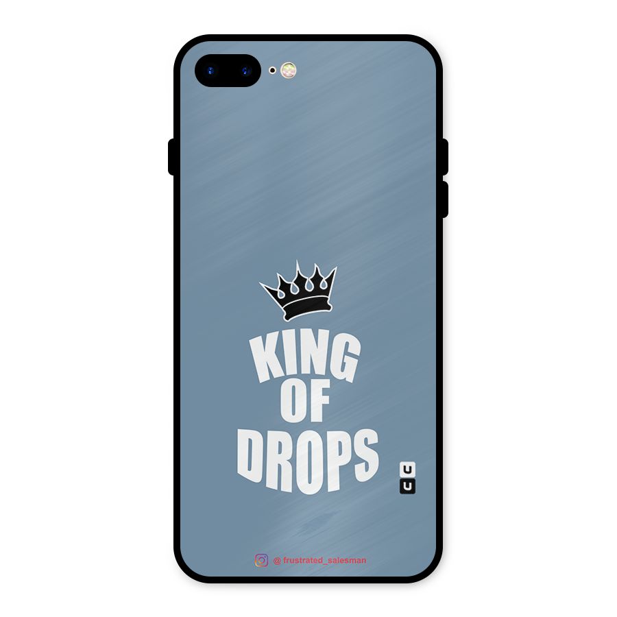 King of Drops Mustard SteelBlue Metal Back Case for iPhone 8 Plus
