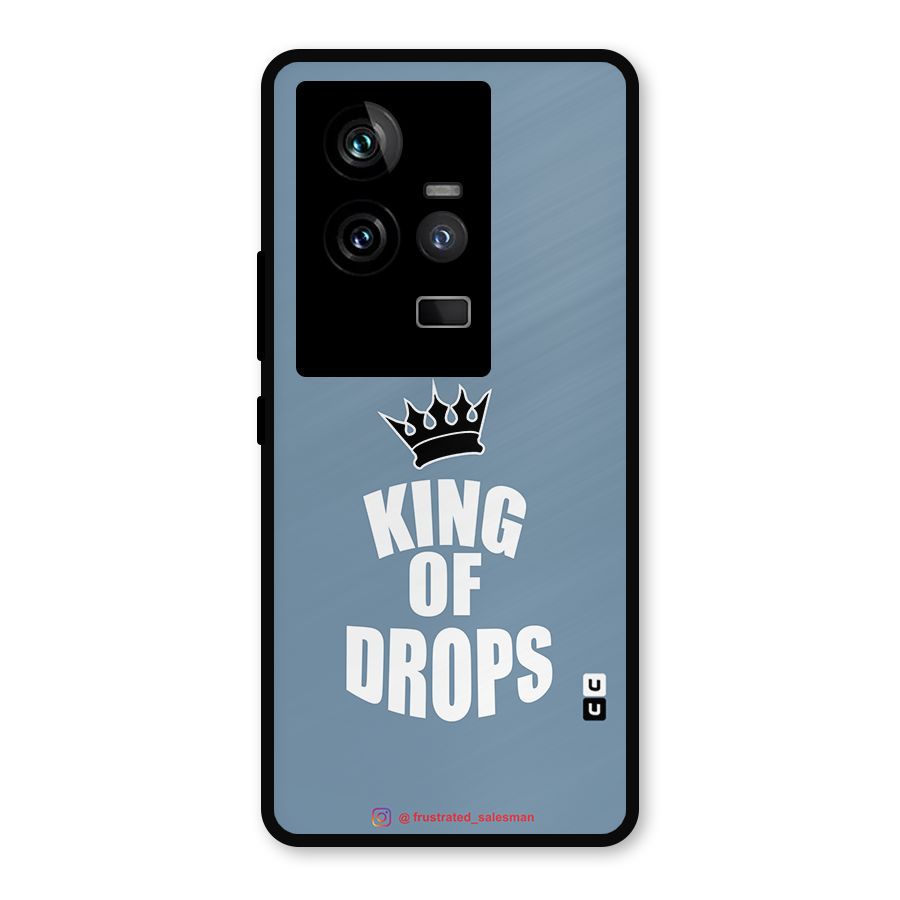 King of Drops Mustard SteelBlue Metal Back Case for iQOO 11 5G