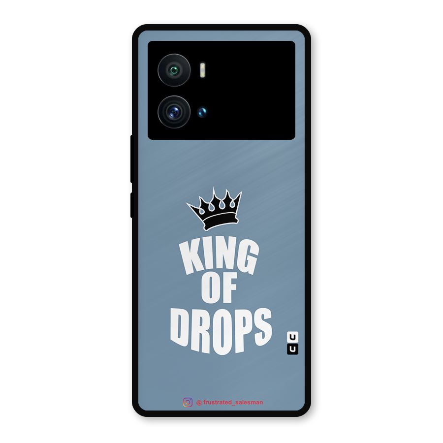 King of Drops Mustard SteelBlue Metal Back Case for iQOO 9 Pro