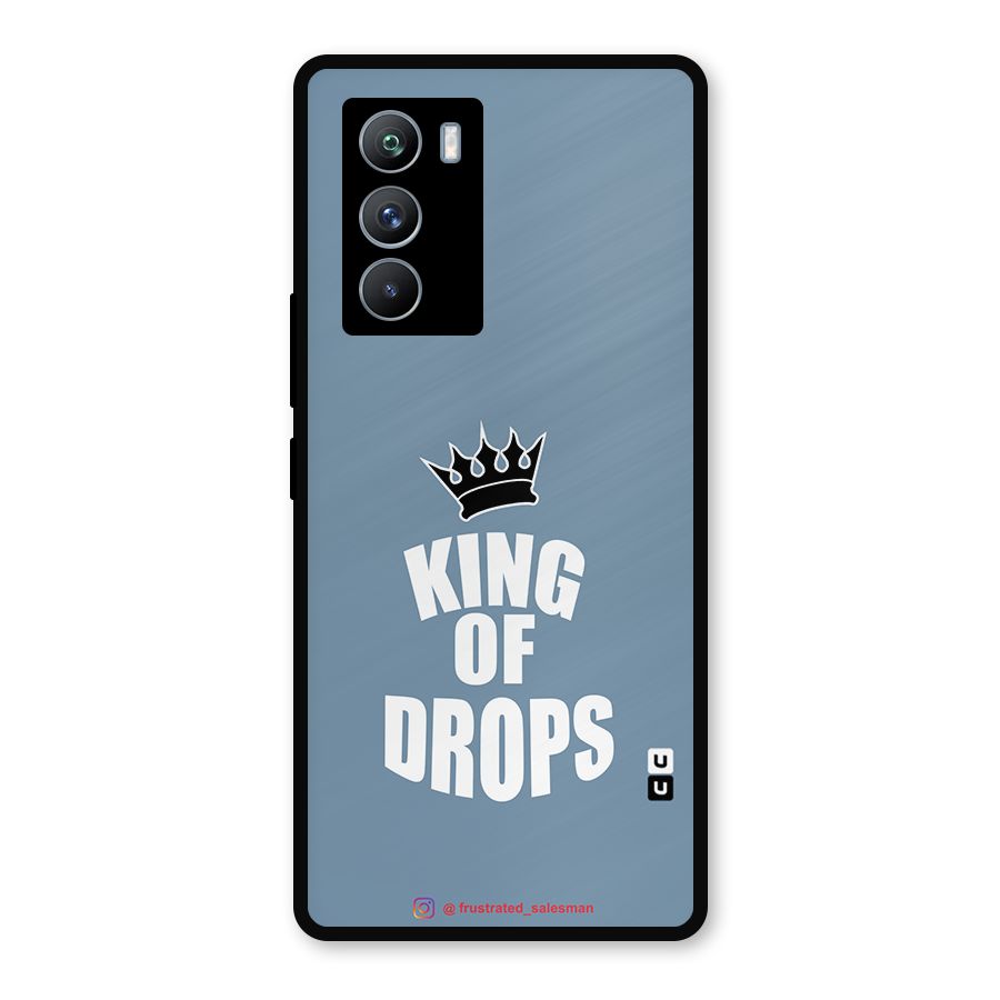 King of Drops Mustard SteelBlue Metal Back Case for iQOO 9 SE