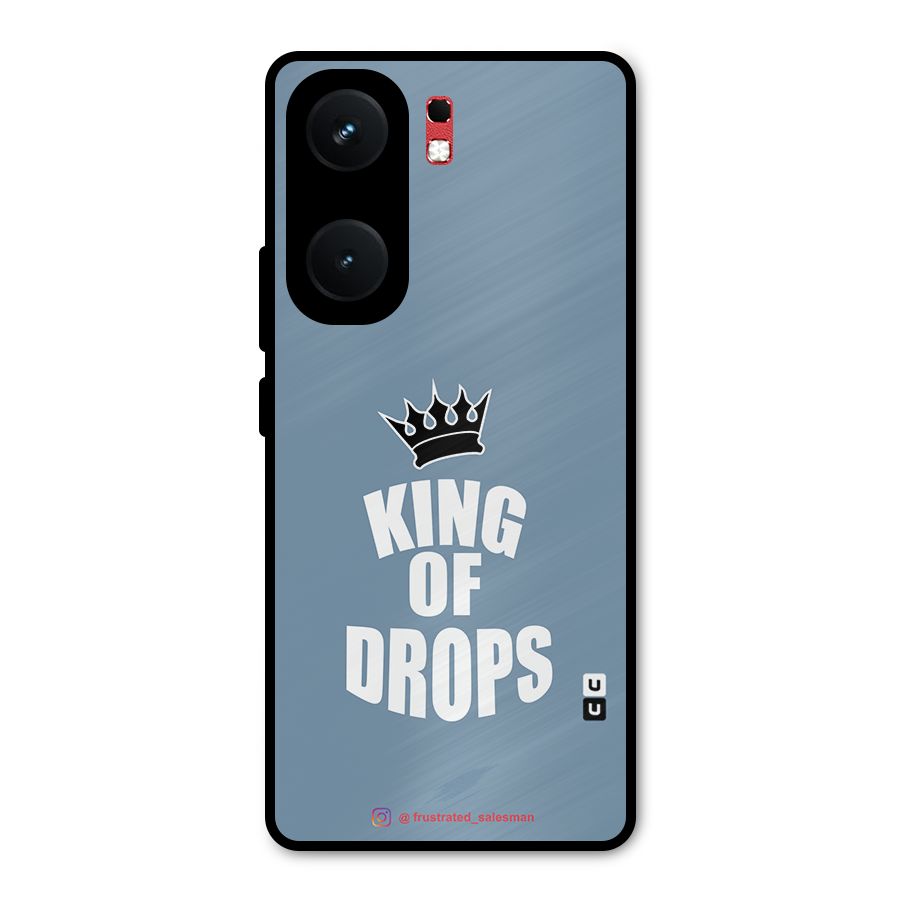 King of Drops Mustard SteelBlue Metal Back Case for iQOO Neo 9 Pro