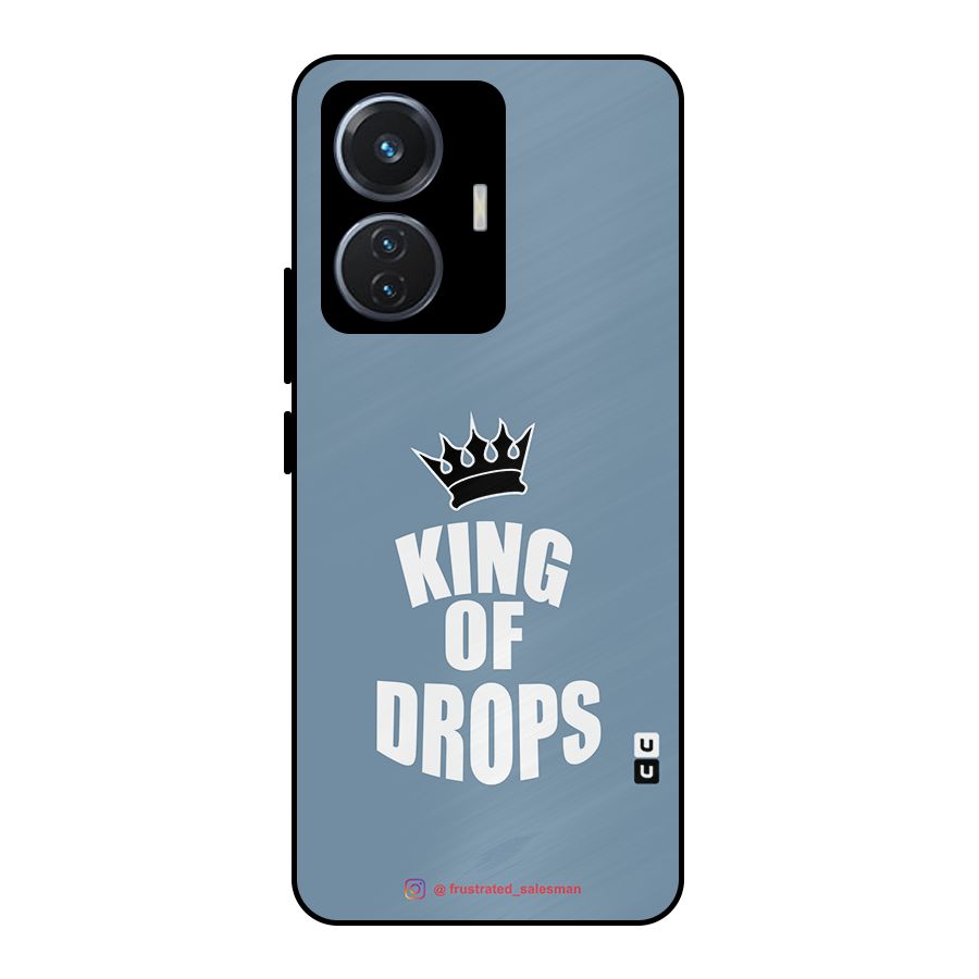 King of Drops Mustard SteelBlue Metal Back Case for iQOO Z6 44W