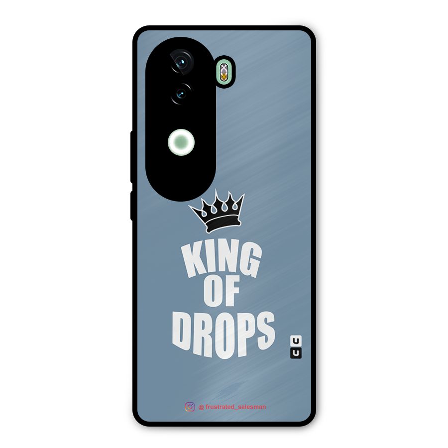 King of Drops Mustard SteelBlue Metal Back Case for iQOO Z9s