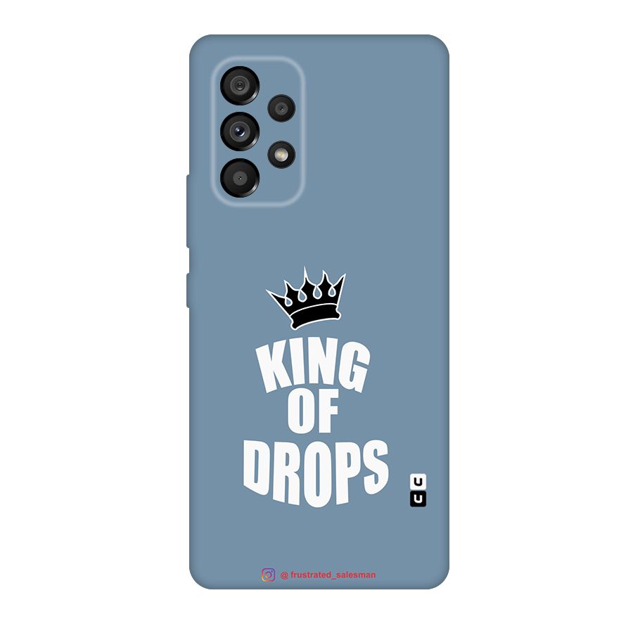 King of Drops Mustard SteelBlue Original Polycarbonate Back Case for Galaxy A53 5G