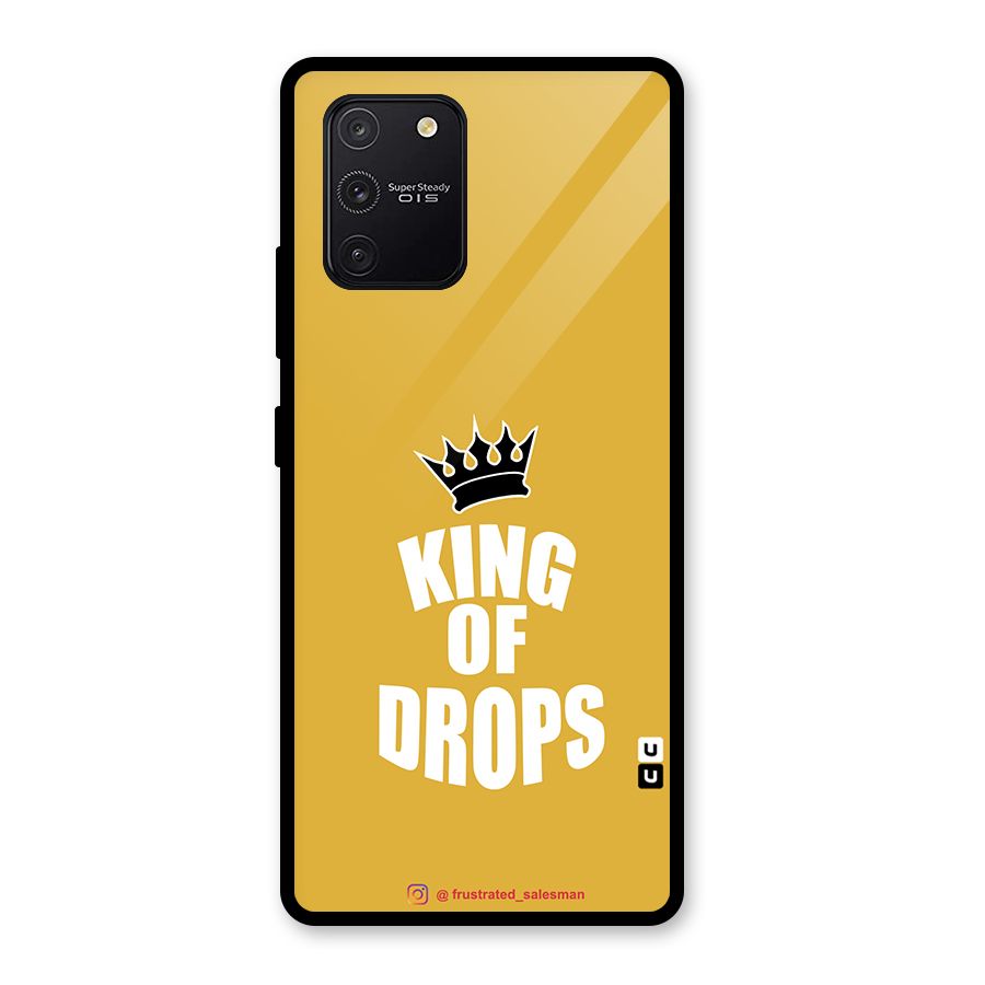 King of Drops Mustard Yellow Glass Back Case for Galaxy S10 Lite