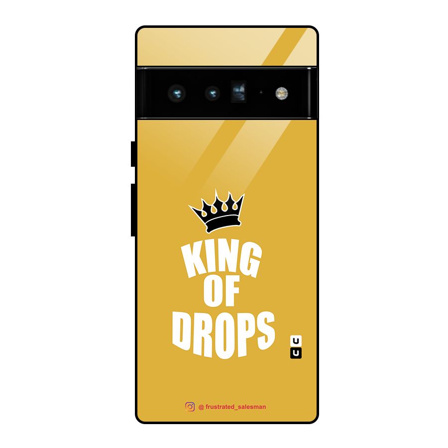 King of Drops Mustard Yellow Glass Back Case for Google Pixel 6 Pro
