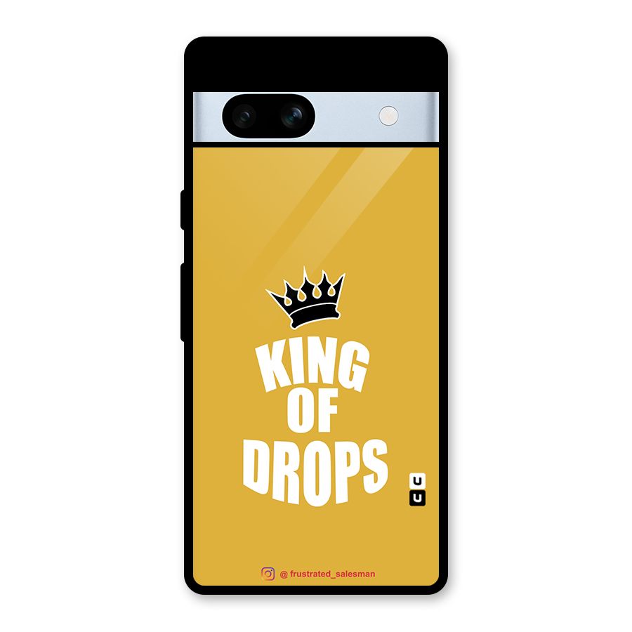 King of Drops Mustard Yellow Glass Back Case for Google Pixel 7a