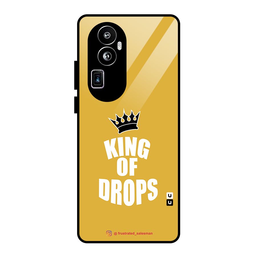 King of Drops Mustard Yellow Glass Back Case for Oppo Reno10 Pro Plus