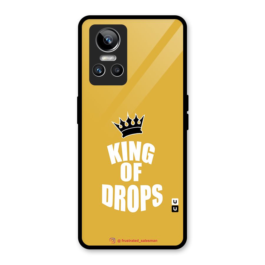 King of Drops Mustard Yellow Glass Back Case for Realme GT Neo 3