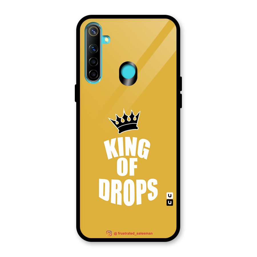 King of Drops Mustard Yellow Glass Back Case for Realme Narzo 10