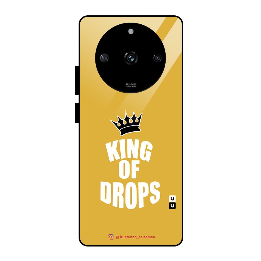 King of Drops Mustard Yellow Glass Back Case for Realme Narzo 60 5G