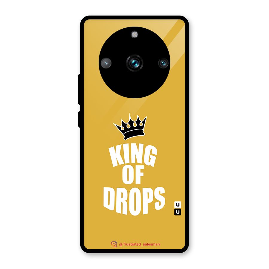 King of Drops Mustard Yellow Glass Back Case for Realme Narzo 60 Pro