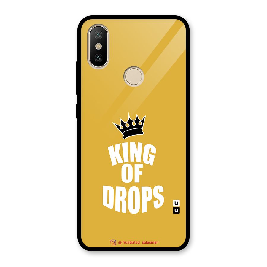 King of Drops Mustard Yellow Glass Back Case for Redmi A2