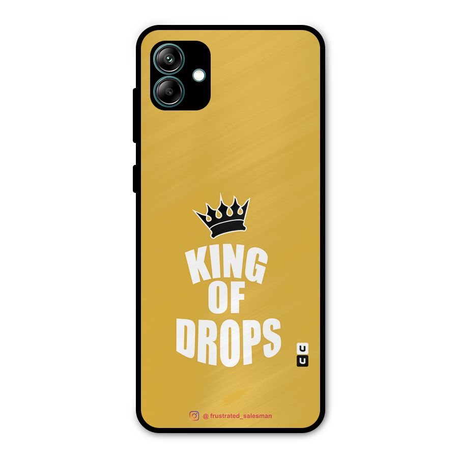 King of Drops Mustard Yellow Metal Back Case for Galaxy A04