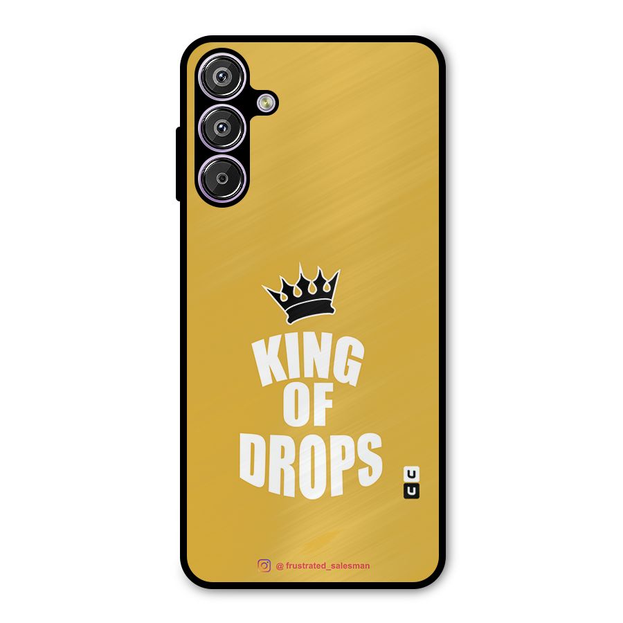 King of Drops Mustard Yellow Metal Back Case for Galaxy F15