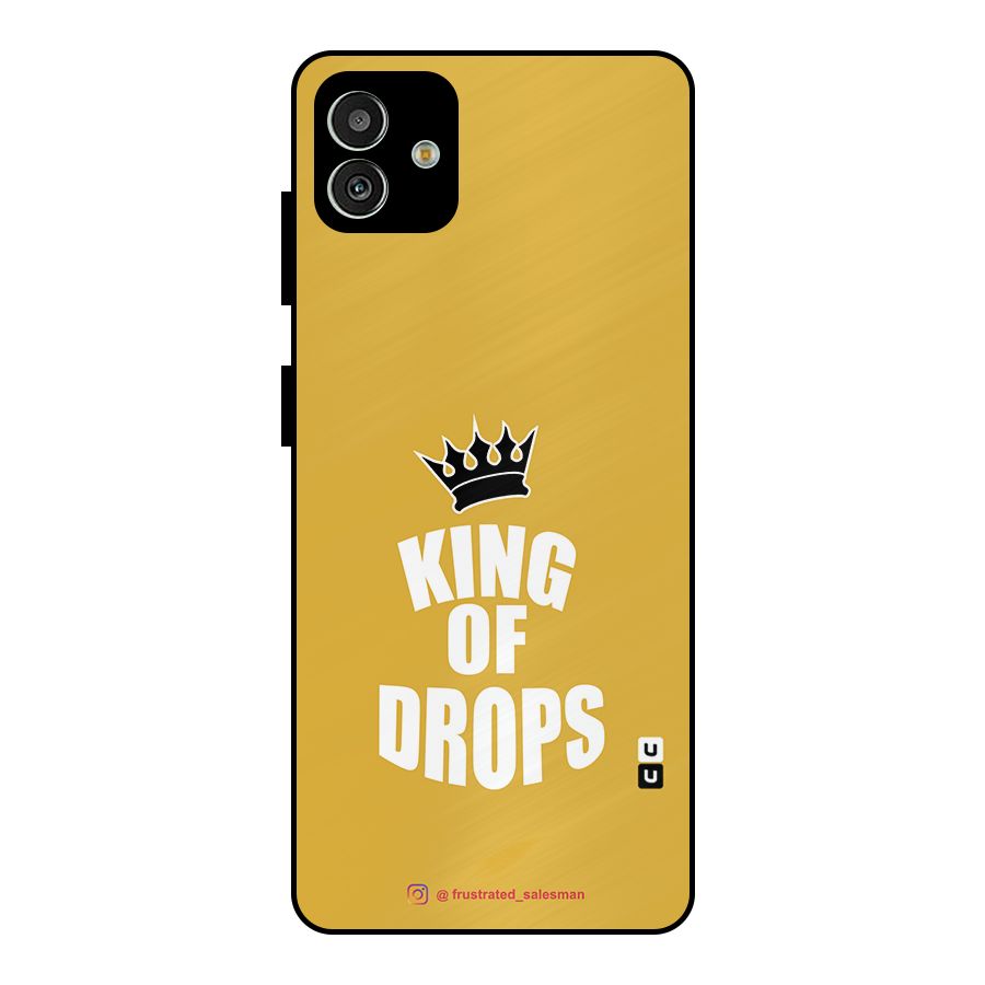King of Drops Mustard Yellow Metal Back Case for Galaxy M13 5G
