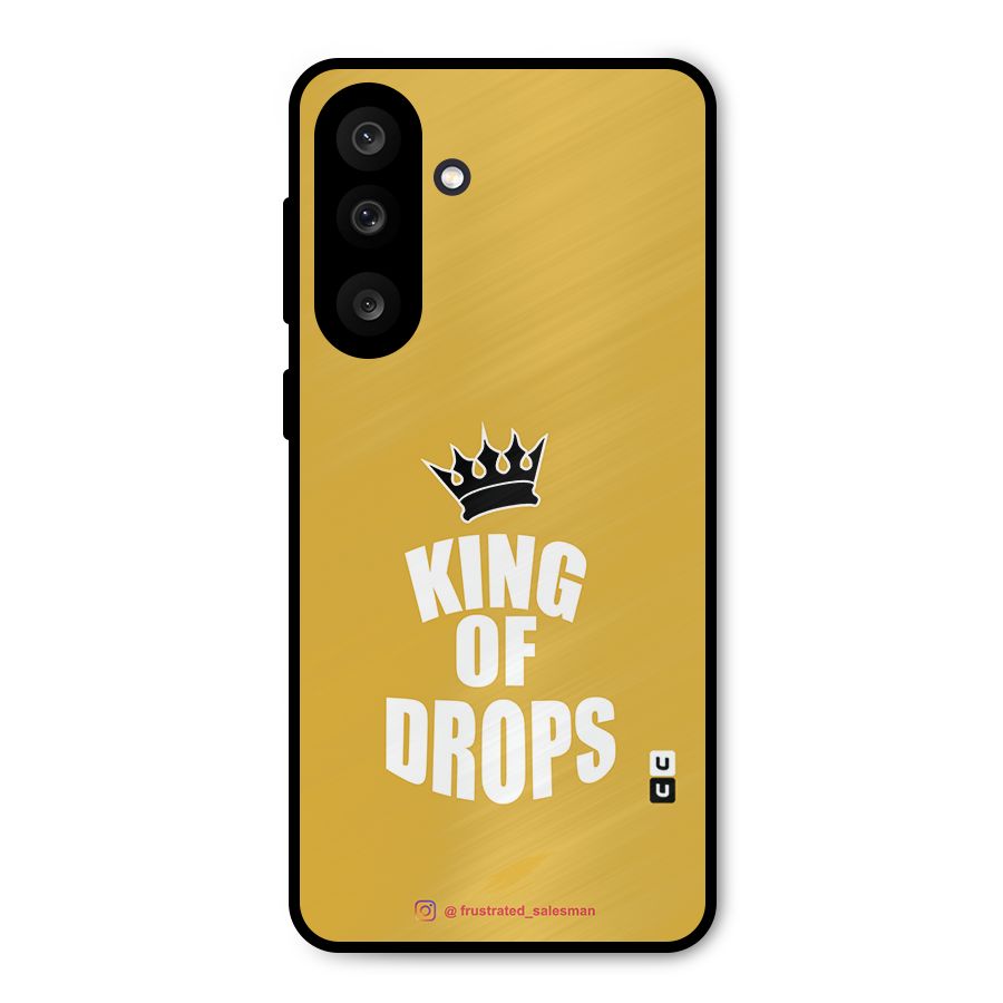 King of Drops Mustard Yellow Metal Back Case for Galaxy M56