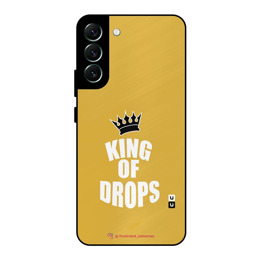 King of Drops Mustard Yellow Metal Back Case for Galaxy S22 Plus 5G