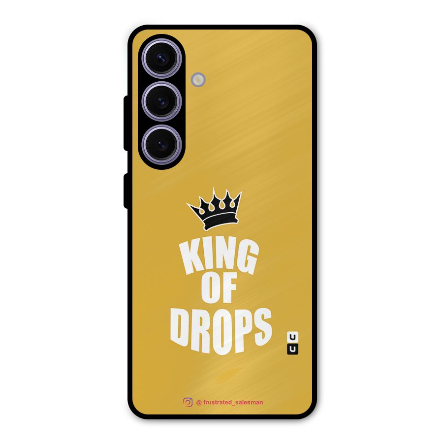 King of Drops Mustard Yellow Metal Back Case for Galaxy S24