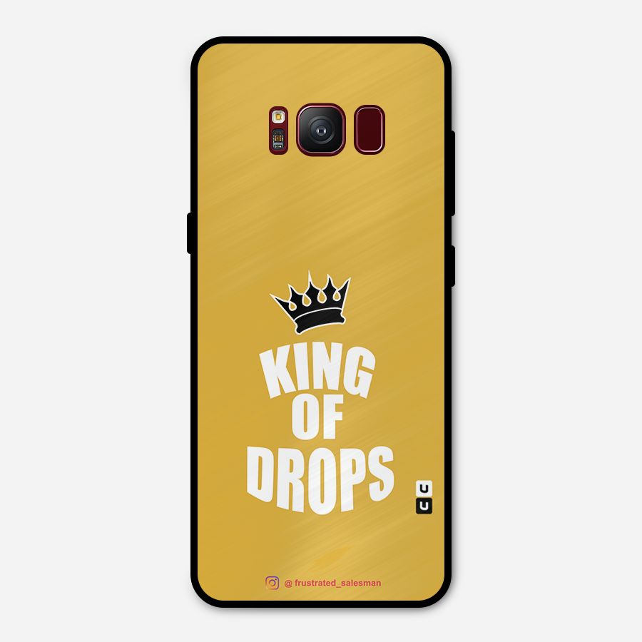 King of Drops Mustard Yellow Metal Back Case for Galaxy S8