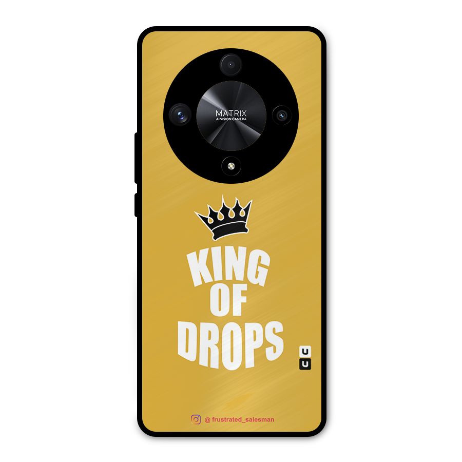 King of Drops Mustard Yellow Metal Back Case for Honor X9b