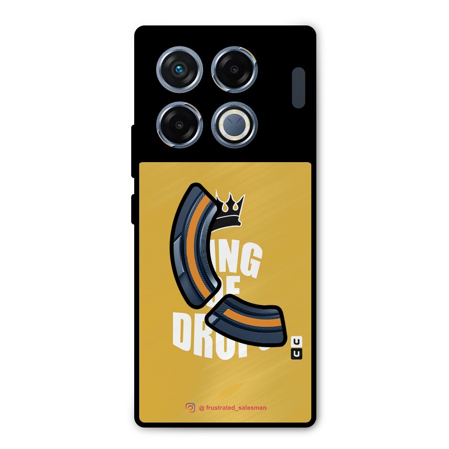 King of Drops Mustard Yellow Metal Back Case for Infinix GT 20 Pro