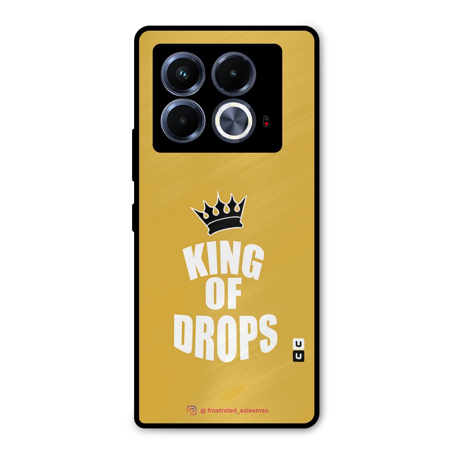 King of Drops Mustard Yellow Metal Back Case for Infinix Note 40 5G