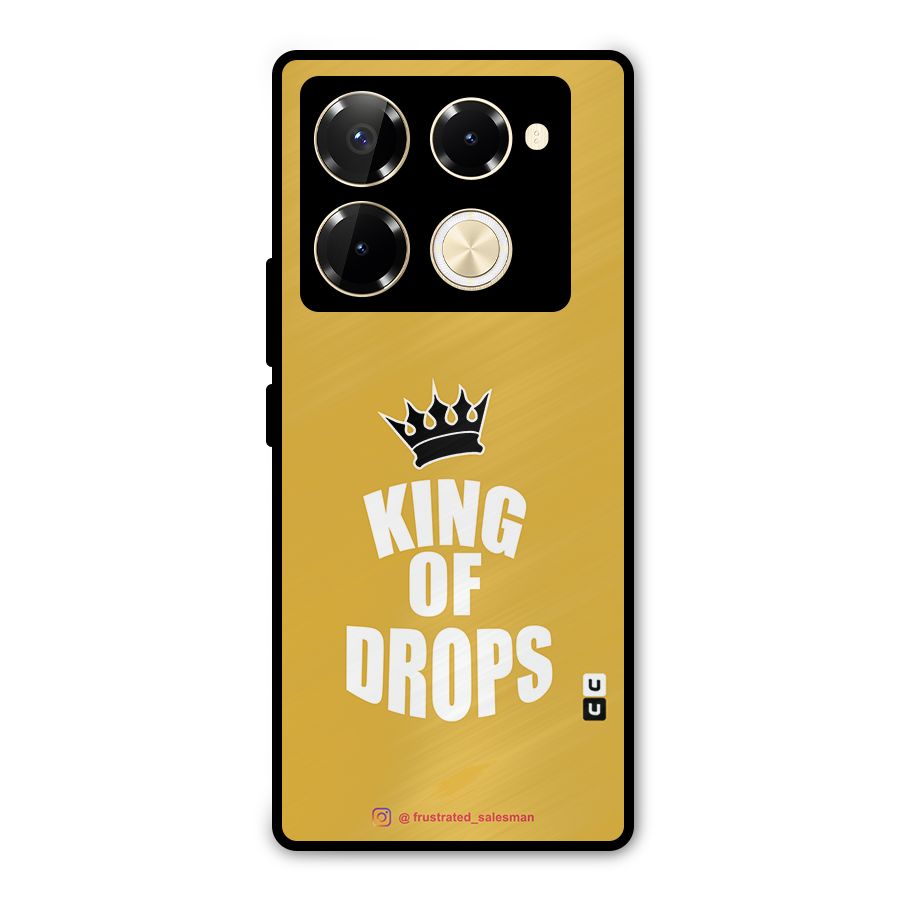 King of Drops Mustard Yellow Metal Back Case for Infinix Note 40 Pro Plus