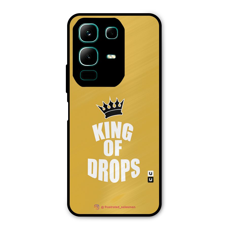 King of Drops Mustard Yellow Metal Back Case for Infinix Note 50x