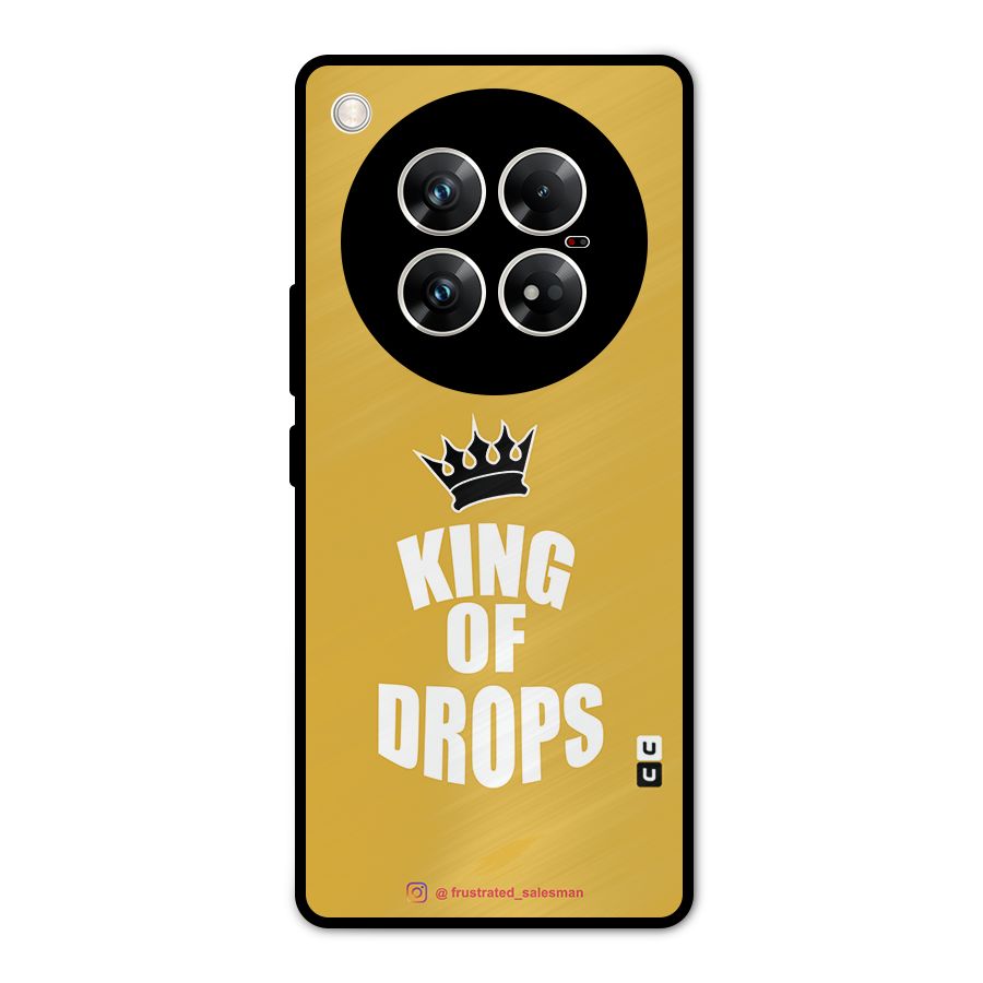 King of Drops Mustard Yellow Metal Back Case for Infinix Zero 40 5G