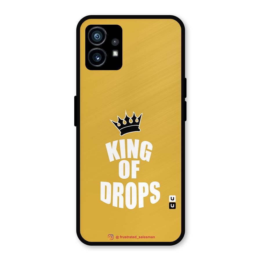 King of Drops Mustard Yellow Metal Back Case for Nothing Phone 1