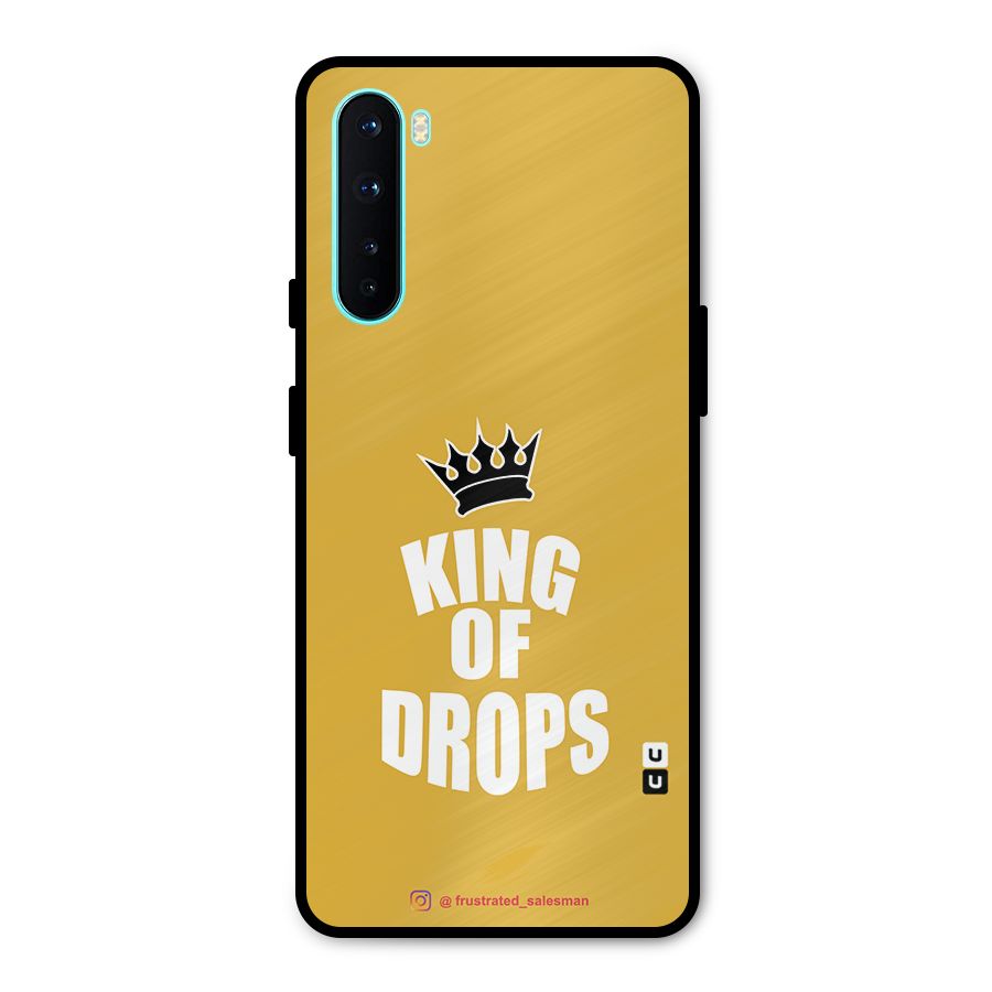 King of Drops Mustard Yellow Metal Back Case for OnePlus Nord