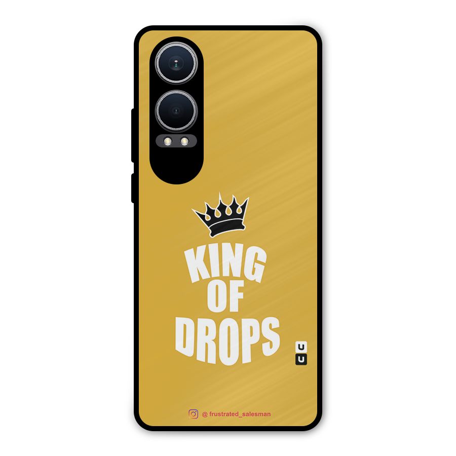 King of Drops Mustard Yellow Metal Back Case for OnePlus Nord CE4 Lite