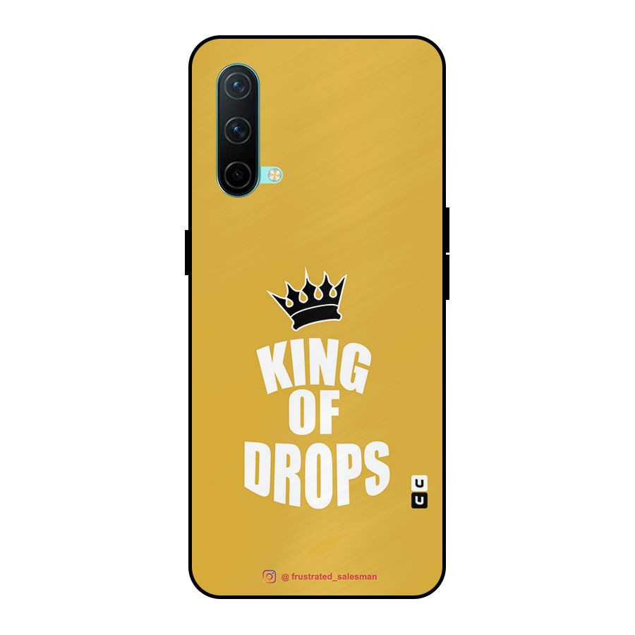 King of Drops Mustard Yellow Metal Back Case for OnePlus Nord CE 5G