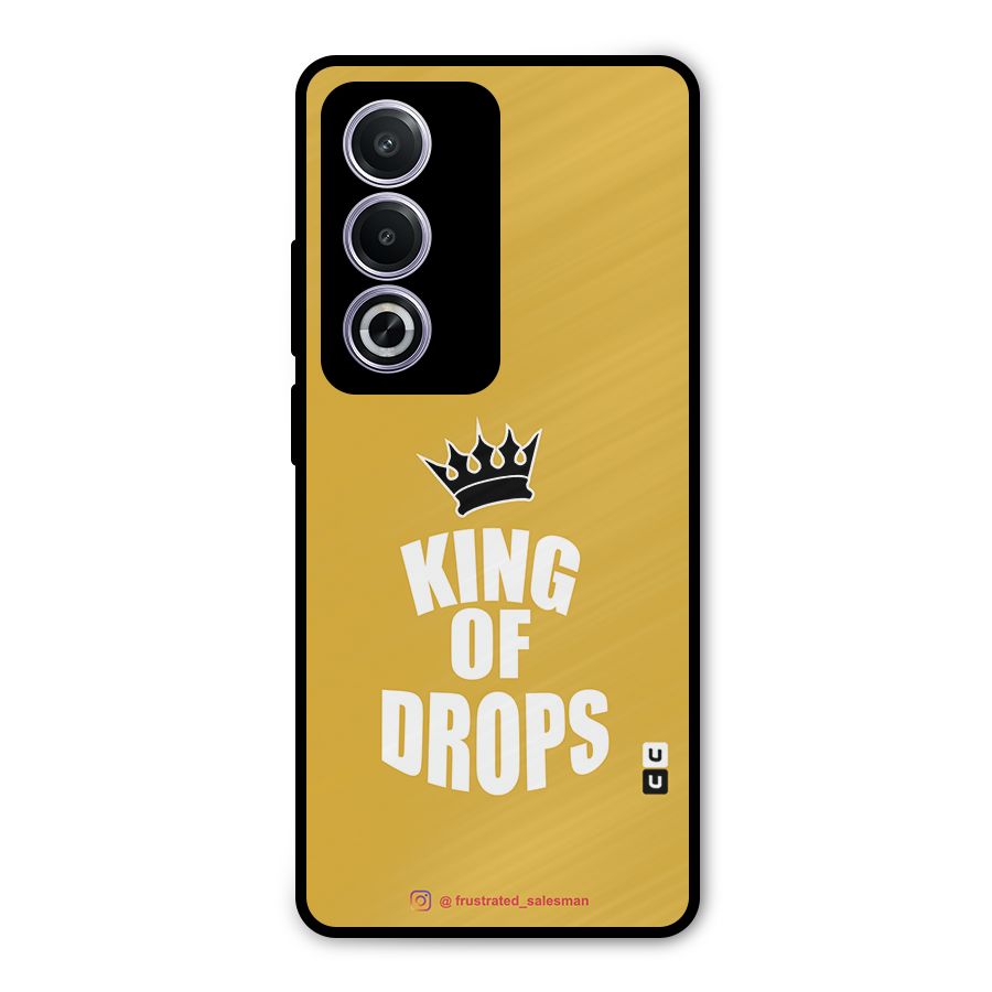King of Drops Mustard Yellow Metal Back Case for Oppo A3 Pro